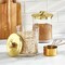 Wide Acrylic Apothecary Jars with Airtight Lids, 74 oz. Kitchen Organizer Canister Jar Set, Food Storage Containers for Pantry and Countertop, Lumiere Collection, 2 Pack, Clear/Soft Brass